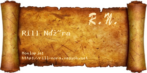 Rill Nóra névjegykártya