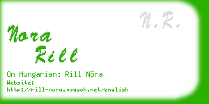 nora rill business card
